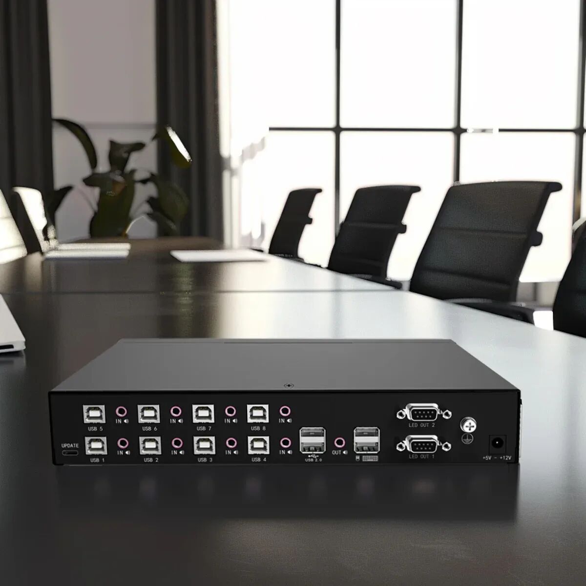 8 портов Evetron KM 8U2ASK &mdash; 8 возможностей