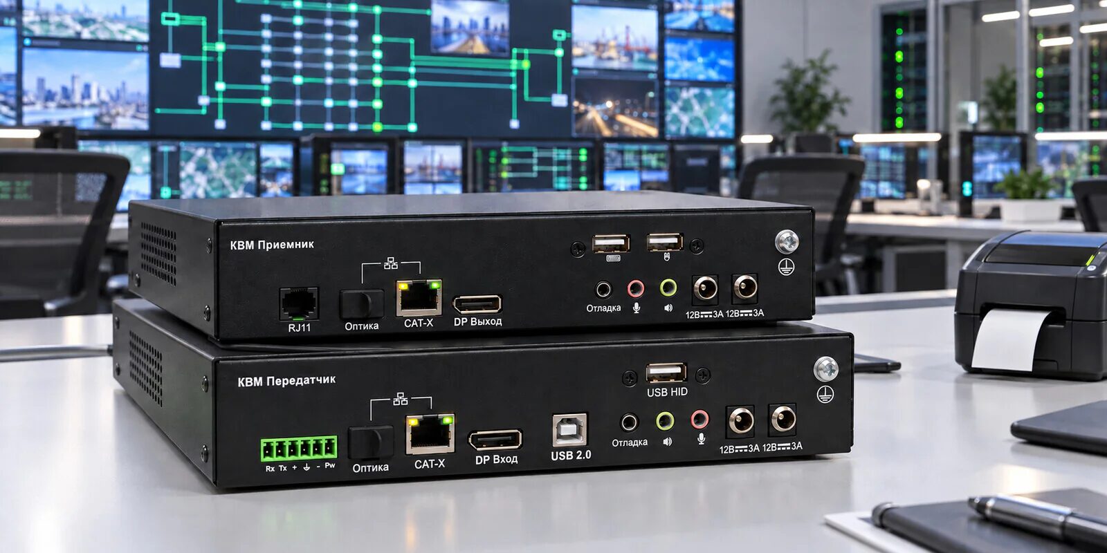 DisplayPort по IP: гибкая KVM-матрица для диспетчерской