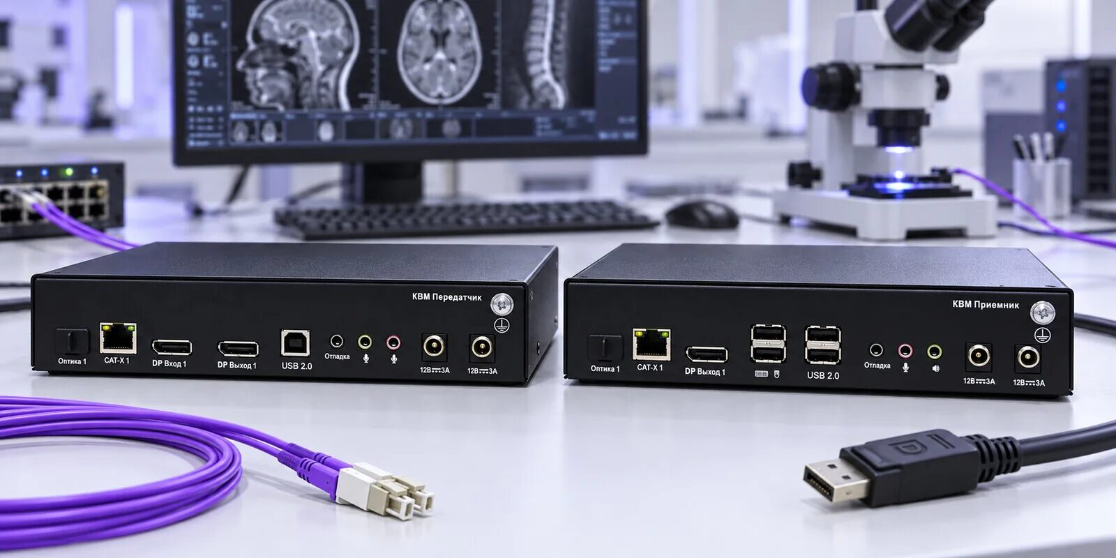 DisplayPort по оптике и резерв питания: KVM для ответственных постов