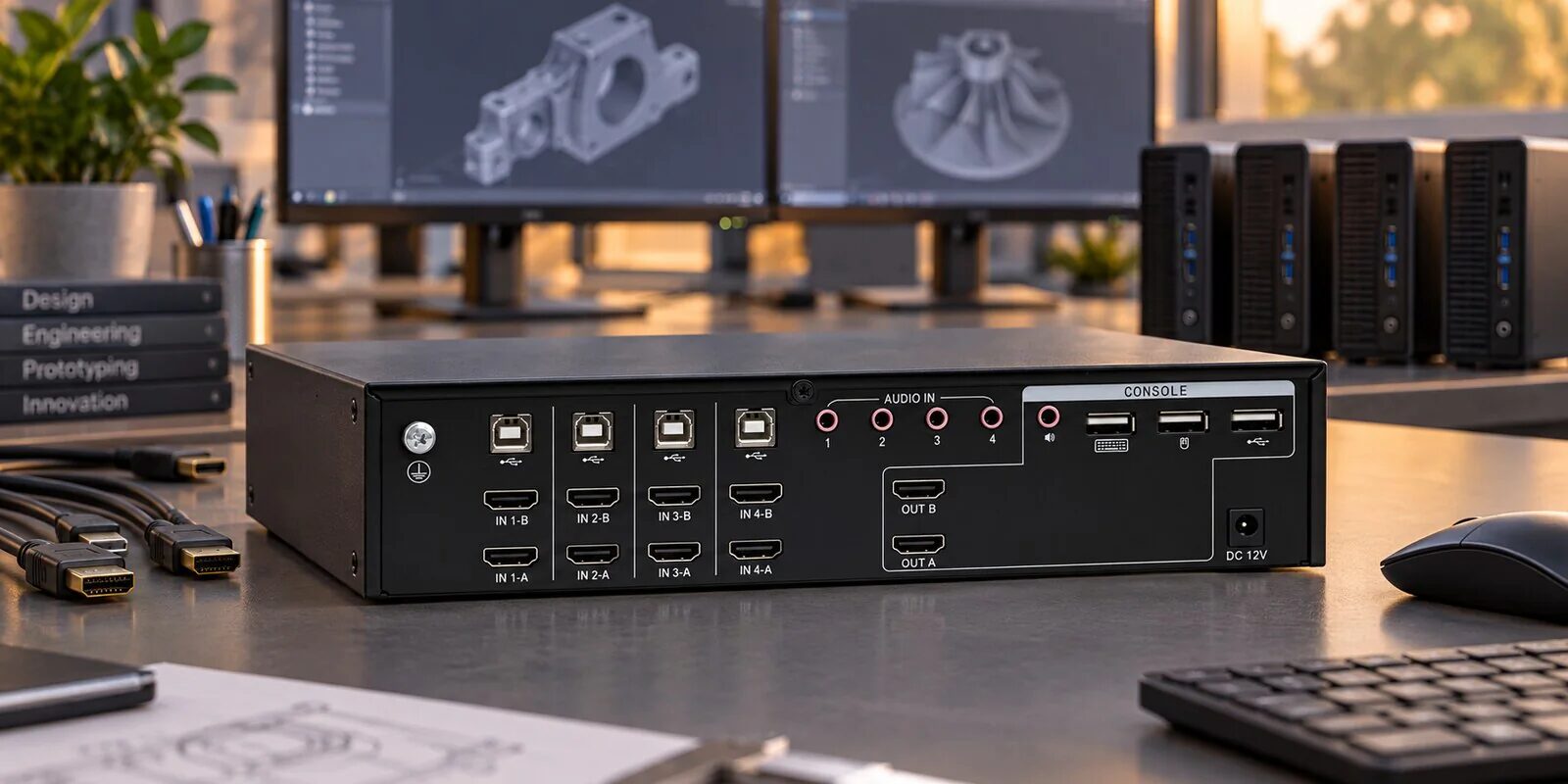Четыре HDMI-источника, два экрана: переключение без путаницы