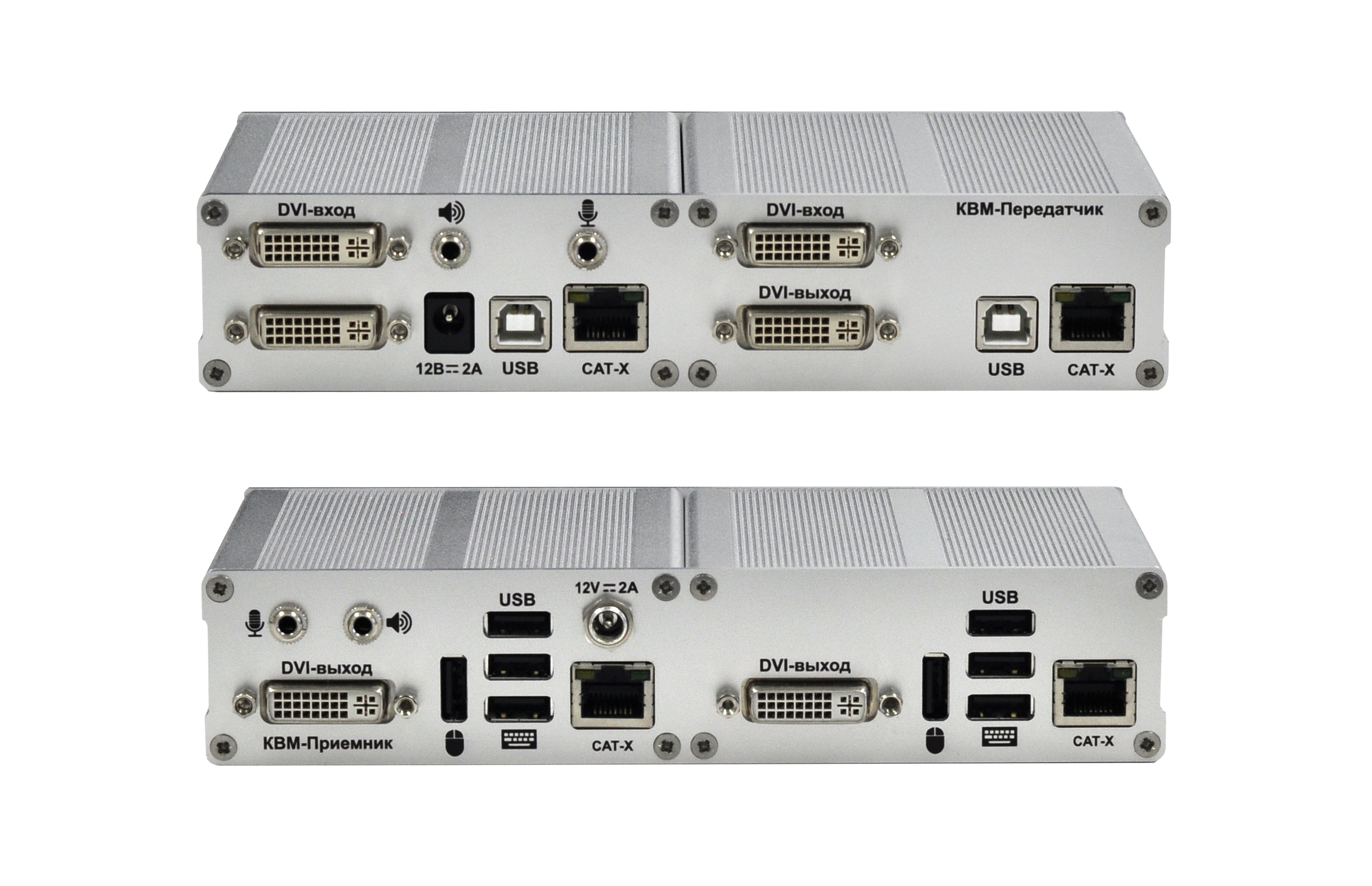 Двухмониторный DVI KVM-удлинитель по витой паре Evetron LDC 2U2